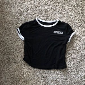 Justice kids black crop top.